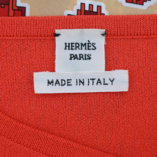 HERMES | Orange Silk Panel Knit Tunic