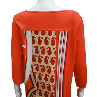 HERMES | Orange Silk Panel Knit Tunic