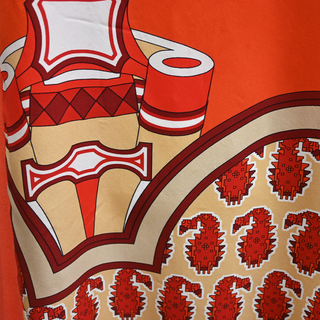 HERMES | Orange Silk Panel Knit Tunic