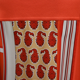 HERMES | Orange Silk Panel Knit Tunic