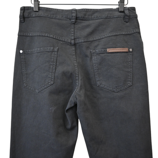 BRUNELLO CUCINELLI | Faded Black Cropped Raw Edge Jeans