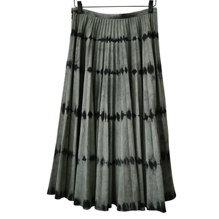 DIOR | Olive & Black Tie-Dye Pleated Midi Skirt