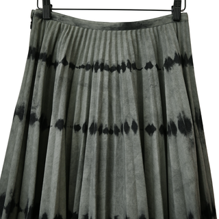 DIOR | Olive & Black Tie-Dye Pleated Midi Skirt