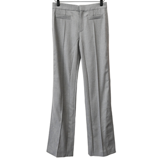 CHLOE | Swan Grey Tailored Wool Trousers