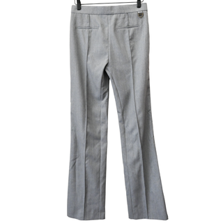 CHLOE | Swan Grey Tailored Wool Trousers