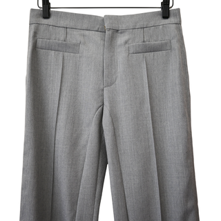CHLOE | Swan Grey Tailored Wool Trousers