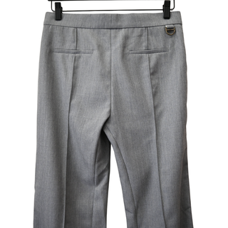 CHLOE | Swan Grey Tailored Wool Trousers