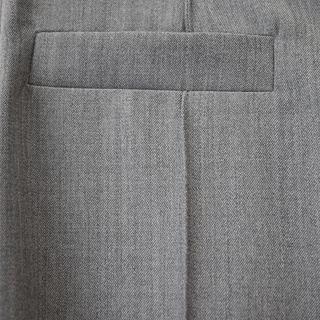 CHLOE | Swan Grey Tailored Wool Trousers