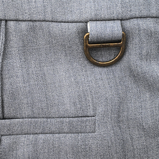 CHLOE | Swan Grey Tailored Wool Trousers