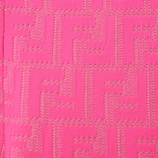 FENDI | Neon Pink FF Monogram Knit Leggings