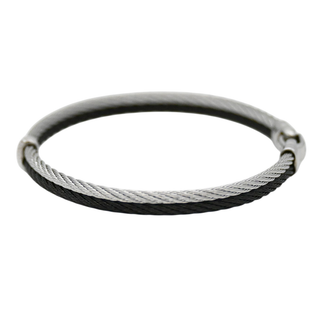 ALOR | Two-Tone Pave Diamond Station Cable Bracelet