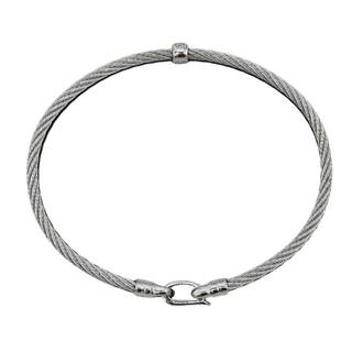 ALOR | Two-Tone Pave Diamond Station Cable Bracelet