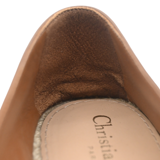 CHRISTIAN DIOR | Tan Leather Logo Espadrilles