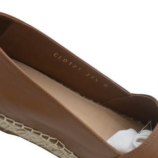 CHRISTIAN DIOR | Tan Leather Logo Espadrilles