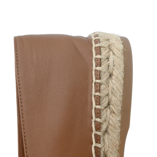 CHRISTIAN DIOR | Tan Leather Logo Espadrilles