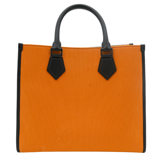 DOLCE & GABBANA | Orange Canvas Edge Shopper Tote