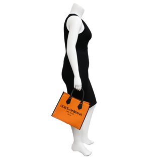 DOLCE & GABBANA | Orange Canvas Edge Shopper Tote