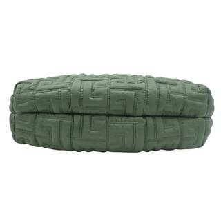 BALMAIN | Green Pillow Monogram Quilted Nylon Hobo Bag