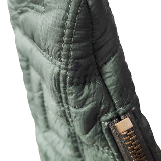 BALMAIN | Green Pillow Monogram Quilted Nylon Hobo Bag