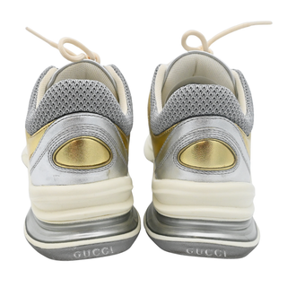 GUCCI | Silver & Gold Metallic Leather Run Sneakers