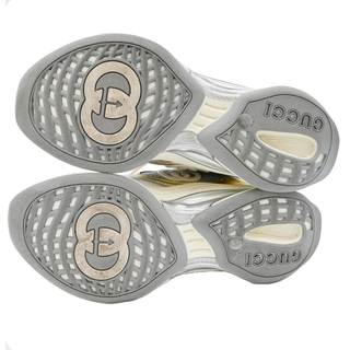 GUCCI | Silver & Gold Metallic Leather Run Sneakers