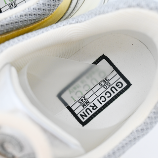 GUCCI | Silver & Gold Metallic Leather Run Sneakers