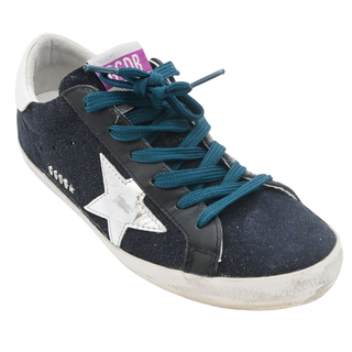 GOLDEN GOOSE | Super-Star Sneakers Navy Shimmer & Teal
