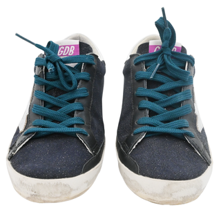 GOLDEN GOOSE | Super-Star Sneakers Navy Shimmer & Teal