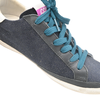 GOLDEN GOOSE | Super-Star Sneakers Navy Shimmer & Teal