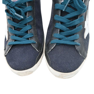 GOLDEN GOOSE | Super-Star Sneakers Navy Shimmer & Teal