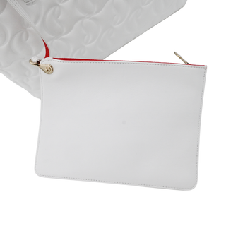 CHRISTIAN LOUBOUTIN | White Nappa Embossed Leather Cabata Tote Bag
