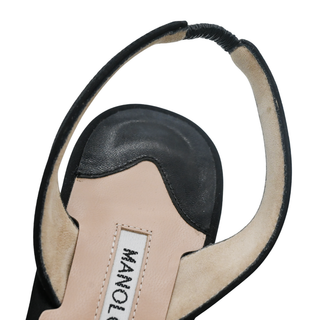 MANOLO BLAHNIK | Hangisi Crystal Buckle Slingback Pumps