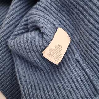 BRUNELLO CUCINELLI | Slate Blue Cashmere Turtleneck Monili Sweater
