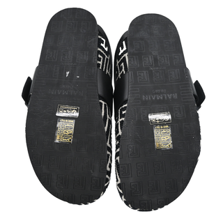 BALMAIN | Anthem Monogram Canvas Buckle Mules