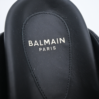 BALMAIN | Anthem Monogram Canvas Buckle Mules