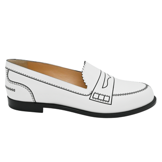 CHRISTIAN LOUBOUTIN | Mocalaureat White Leather Loafers