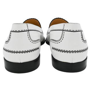 CHRISTIAN LOUBOUTIN | Mocalaureat White Leather Loafers