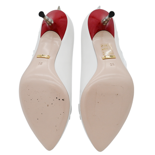 GUCCI | Sadie White Bow Leather Pumps