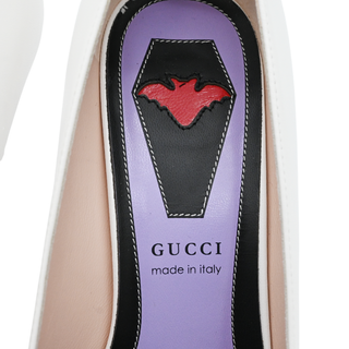 GUCCI | Sadie White Bow Leather Pumps