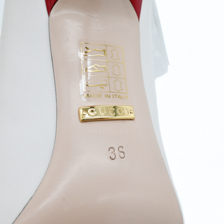 GUCCI | Sadie White Bow Leather Pumps