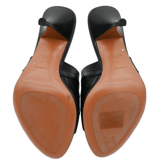 ALAIA | Black & White Leather Mules