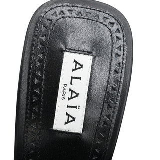 ALAIA | Black & White Leather Mules