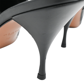 ALAIA | Black & White Leather Mules