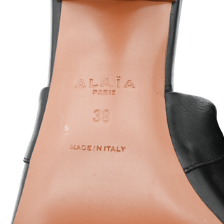 ALAIA | Black & White Leather Mules