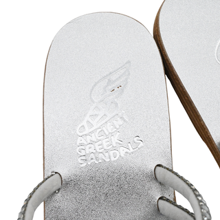 ANCIENT GREEK | Silver Polytimi Rhinestone Strappy Sandals