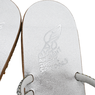 ANCIENT GREEK | Silver Polytimi Rhinestone Strappy Sandals