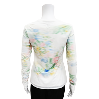 LOEWE | White Mesh Blurred Print Top