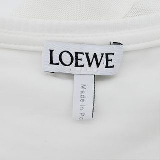 LOEWE | White Mesh Blurred Print Top