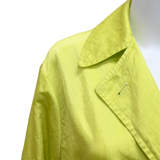 DRIES VAN NOTEN | Lime Green Nylon Twill Trenchcoat