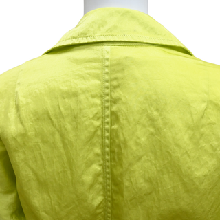 DRIES VAN NOTEN | Lime Green Nylon Twill Trenchcoat